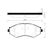 Колодки перед HP2012 nexia R14; lacetti; ravon R3; gentra; с датч