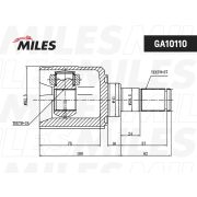 ШРУС внутр GA10110  24x27 лев tucson; ix35; sportage SL