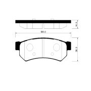 Колодки зад HP2020 gentra,  lacetti мал. ушки. 07-